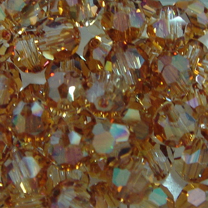 Schliffperlen rund crystal Copper