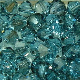 Doppelkegel aquamarine Satin