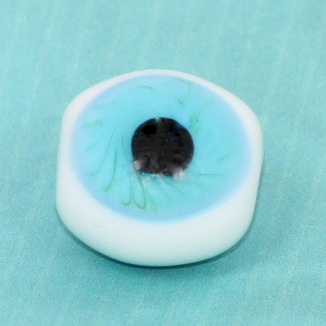 Augenperle 17mm hell aquamarinblau