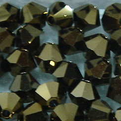 Doppelkegel 3mm crystal Dorado2x
