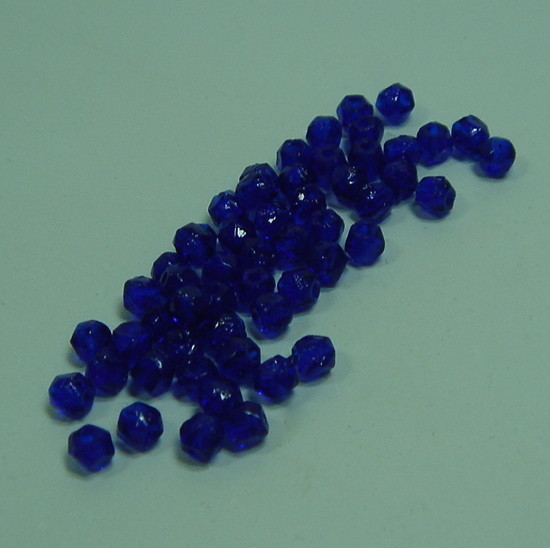 Glasschliffperlen ultramarienblau 