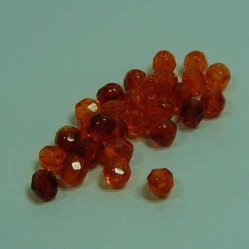 Glasschliffperlen orangemix 