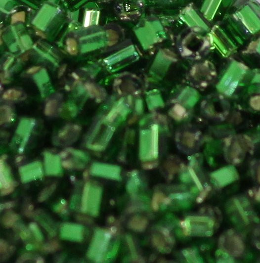 Glasstifte grün mit Silbereinzug