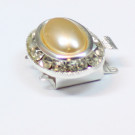 Kastenschloss oval mit Perle