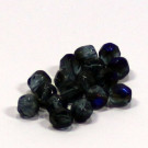 Glasschliffperlen montanblau halb metallic