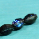 Schliffperlen oval crystal Bermuda Blue