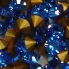 Strass-Steine sapphire gold-foiled