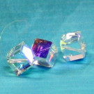 Würfelperlen crystal AB
